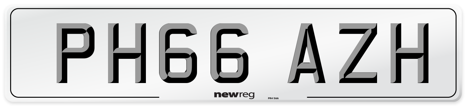 PH66 AZH Number Plate from New Reg